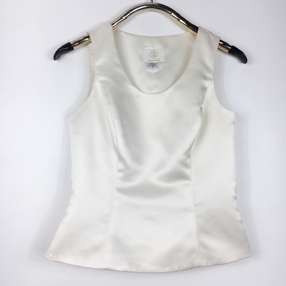 Vera Wang Wedding Dress Top Satin Bow Cream - Picture 3 of 8